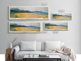 Golden Beach, Hong Kong Watercolor Print, Vacation Gift, Hong Kong Wall Art, Beach Painting, Beach Decor, Large Wall Art, Wood Frame Art