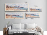 Ipanema, Brazil Watercolor Print, Vacation Gift, Brazil Wall Art, Beach Painting, Beach Decor, Large Wall Art, Wood Frame Art