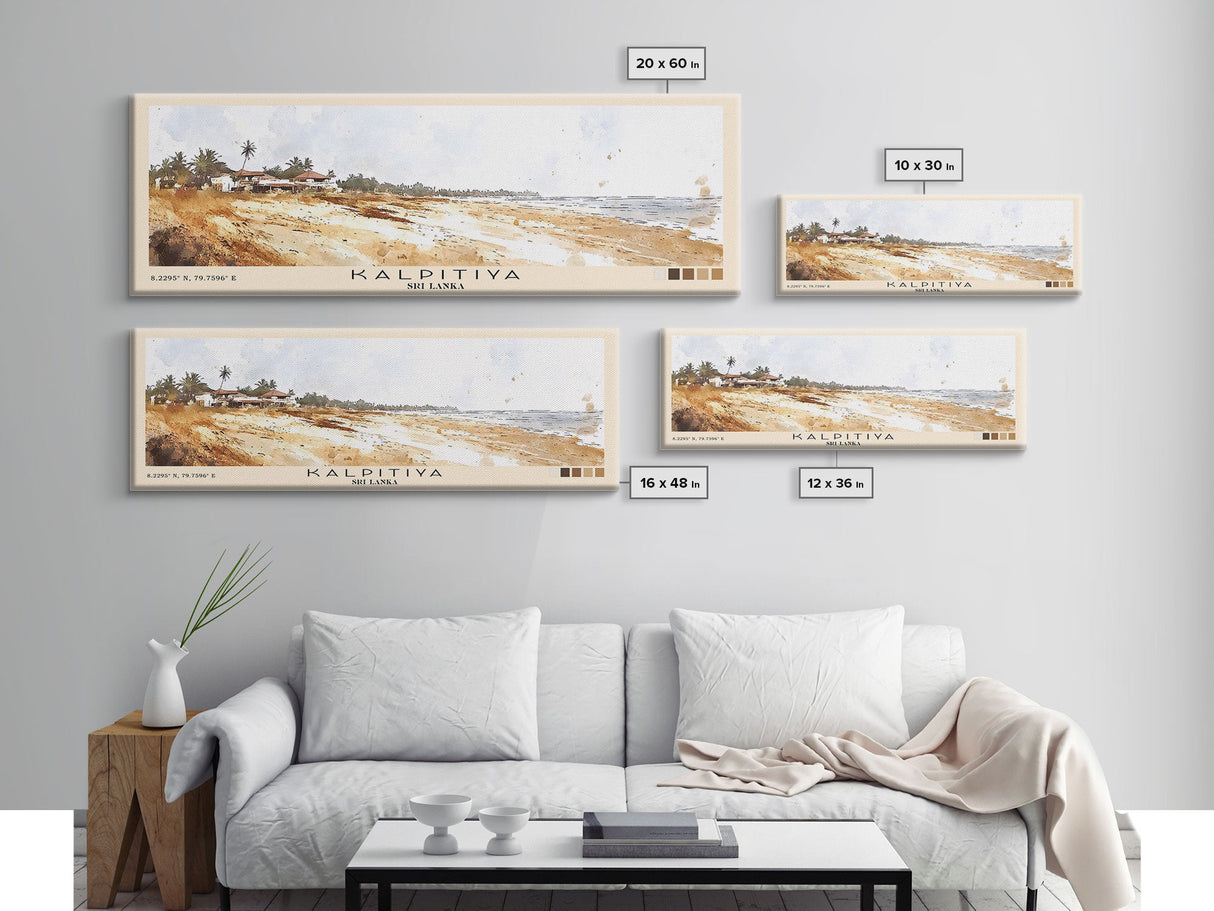 Kalpitiya, Sri Lanka Watercolor Beach Print, Vacation Gift, Sri Lanka Wall Art, Beach Painting, Beach Decor, Beach Painting