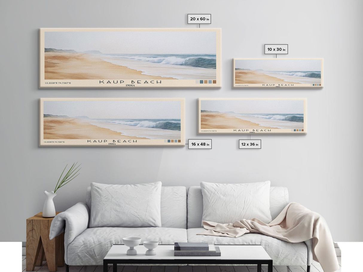 Kaup Beach, India Watercolor Print, Vacation Gift, India Wall Art, Beach Painting, Beach Decor, Beach Or Lakehouse Art