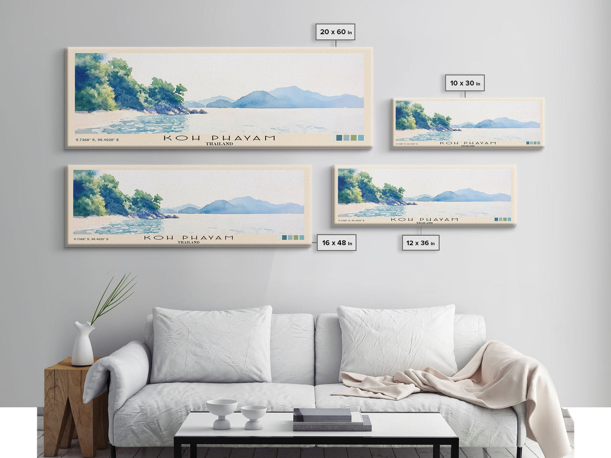 Koh Phayam, Thailand Watercolor Beach Print, Vacation Gift, Thailand Wall Art, Beach Painting, Beach Decor, Beach Painting