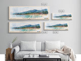 Koh Rong, Cambodia Watercolor Beach Print, Vacation Gift, Cambodia Wall Art, Framed Canvas Print, Framed Beach Painting