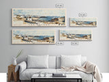 Las Salinas, Spain Watercolor Print, Vacation Gift, Spain Wall Art, Beach Painting, Beach Decor, Large Wall Art, Wood Frame Art