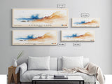 Possidi Cape, Greece Watercolor Beach Print, Vacation Gift, Greece Wall Art, Framed Canvas Print, Framed Beach Painting