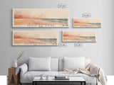 Praia do Rosa, Brazil Watercolor Print, Vacation Gift, Brazil Wall Art, Beach Painting, Beach Decor, Large Wall Art, Wood Frame Art
