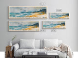 Timmendorfer Strand, Germany Watercolor Beach Print, Vacation Gift, Germany Wall Art, Framed Canvas Print, Framed Beach Painting