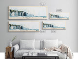 Étretat, France Watercolor Print, Vacation Gift, France Wall Art, Beach Painting, Beach Decor, Large Wall Art, Wood Frame Art