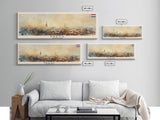 Breda Netherlands Panoramic Travel Poster, Framed Canvas Print or Metal Wall Art, Travel Art, Home Decor, Panoramic Painting, Midcentury Art