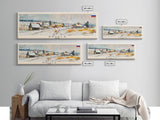Engels Russia Panoramic Travel Poster, Framed Canvas Print or Metal Wall Art, Travel Art, Home Decor, Panoramic Painting, Midcentury Art