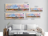 Parnu Estonia Travel Print Wall Art, Panoramic City Art, Travel Art, Wall Decor, Vacation Gift, Framed Canvas Print Or Metal Art