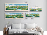 Bratsk Russia Travel Print Wall Art, Panoramic City Art, Travel Art, Wall Decor, Vacation Gift, Framed Canvas Print Or Metal Art