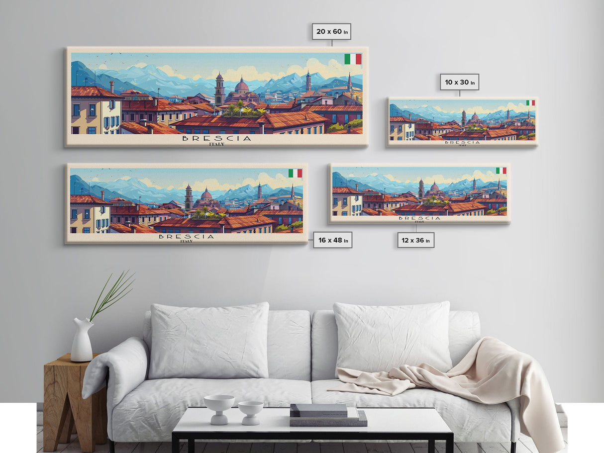 Braila Romania Travel Art, City Art, Framed Canvas Print or Metal Wall Art, Europe Travel Poster, Panoramic Wall Art, Extra Wide Wall Art