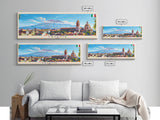 Catania Italy Travel Print Wall Art, Panoramic City Art, Travel Art, Wall Decor, Vacation Gift, Framed Canvas Print Or Metal Art