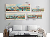 Kecskemet Hungary Wall Art, Panoramic Travel Poster, Panoramic Framed Canvas Print, City Wall Art, Wall Hanging Home Decor, Travel Art
