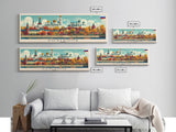Kostroma Russia Panoramic Travel Poster, Framed Canvas Print or Metal Wall Art, Travel Art, Home Decor, Panoramic Painting, Midcentury Art