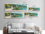 Nalchik Russia Panoramic Travel Poster, Framed Canvas Print or Metal Wall Art, Travel Art, Home Decor, Panoramic Painting, Midcentury Art