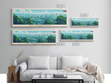 Novosibirsk Russia Travel Print Wall Art, Panoramic City Art, Travel Art, Wall Decor, Vacation Gift, Framed Canvas Print Or Metal Art