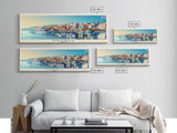 Piraeus Greece Travel Art, City Art, Framed Canvas Print or Metal Wall Art, Europe Travel Poster, Panoramic Wall Art, Extra Wide Wall Art