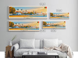 Queluz Portugal Wall Art, Panoramic Travel Poster, Panoramic Framed Canvas Print, City Wall Art, Wall Hanging Home Decor, Travel Art