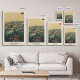 Almada Portugal Historic City Travel Poster Art, Framed Canvas Print, Beautiful Wall Art for Living Room or Bedroom, Home Decoration