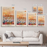 Almeria Spain Beachside City Travel Poster Art, Framed Canvas Print, Vibrant Wall Art for Living Room, Bedroom Decor, Home Decoration