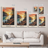 Breda Netherlands Travel Poster Framed Canvas Print, Sunset Landscape, Wall Art, Home Decor, Travel Print, Abstract Painting, Boho Style