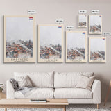 Enschede, Netherlands Framed Canvas Print. Urban Winter Wall Art for Living Room or Bedroom Decor, Travel Poster Art.