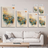 Getafe Spain Skyline Art, Framed Canvas Print, Bedroom Wall Art, Travel Poster Art, Home Decoration, Spanish Art