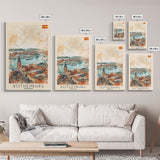 Gothenburg Sweden Harbor View Art, Framed Canvas Print, Living Room Wall Art, Travel Poster, Home Decoration