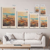 Győr Hungary Cityscape Art, Framed Canvas Print, Bedroom Wall Art, Travel Poster Art, Home Decoration, Hungarian Wall Art