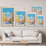 Cherepovets Russia Travel Poster Framed Canvas Print, Midcentury Modern Art, Pop Art Wall Decor, Home Decor, Vacation Gift, Living Room Art