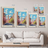 Chernivtsi Ukraine Travel Poster Framed Canvas Print, Midcentury Modern Art, Pop Art Wall Decor, Home Decor, Vacation Gift, Living Room Art