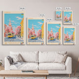 Makiivka Ukraine Travel Poster Framed Canvas Print, Midcentury Modern Art, Pop Art Wall Decor, Home Decor, Vacation Gift, Bedroom Art