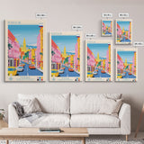 Podolsk Russia Travel Poster Framed Canvas Print, Midcentury Modern Art, Pop Art Wall Decor, Home Decor, Vacation Gift, Office Art