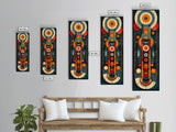 Retro Art Deco Geometric Patterns Wall Art Framed Canvas Print, Scifi / Science Fiction Decor