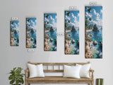 Idyllic Island Shoreline With Crystal Waters, Farmhouse Art For Modern Homes, Boho And Minimalist Wall Art In Tall Canvas Print