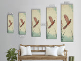 Japanese Skinny Art of Pheasant in Flight with Graceful Wings and Earthy Tones – Framed Canvas Print