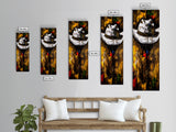 Abstract Cowboy Hat Art Framed Canvas Print, Rustic Wall Art, Moody Art, Southwest Wall Art, Wabi Sabi Art, Tall Narrow Art