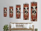 Bold Western Cowboy Framed Canvas Print rustic decor farmhouse art southwest wall art tall narrow art moody art extra wide art