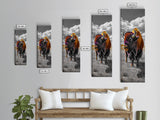 Vibrant Western Bison Framed Canvas Print | Rustic Wildlife Art | Moody Southwest Wall Art | Farmhouse Decor | Nature Art | Gift Idea