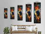 Abstract Bison Canvas Print Southwest Wall Art Rustic Decor Tall Narrow Art Living Room Art Vertical Wall Art Gift Idea Him