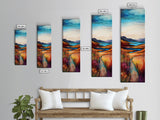 Rolling Hills Landscape Framed Canvas Print mountain painting, Ireland painting, landscape painting, lake Tahoe art, rustic wall art