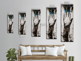 Abstract Hand Painting Framed Canvas Print moody art dark romance painting geometric wall art contemporary home decor unique gift