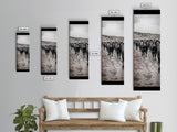 Western Cattle Drive Framed Canvas Print | Rustic Farmhouse Art | Moody Art | Vintage Cowboy Painting | Above Sofa Wall Art | Gift Idea