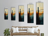 Barbed Wire watercolor, Canvas Print, rustic décor, landscape painting, moody art, southwest wall art, coastal landscape art, farmhouse art