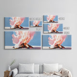 Campfire Painting, Rustic Art, Moody Art, Cozy Wall Art, Southwest Wall Art, Extra Wide Art, Framed Canvas Print, Above Couch Art, Panoramic Art