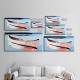 Canoe Lake, nautical wall art, rustic decor, lake Tahoe art, coastal landscape art, panoramic painting, canvas print