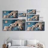 Adobe House, Southwest Wall Art, Boho Art, Wabi Sabi Art, Rustic Decor, Extra Wide Art, Bright Home Decor, Framed Canvas Print