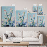 Prickly Pear Cactus, agave painting, southwest wall art, botanical prints, gift idea for her, boho art, desert decor, Canvas Print