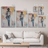 Cowboy, Vintage Horse Art, Southwest Wall Art, Rustic Wall Art, Canvas Print, Above Couch Art, Bedroom Art, Farmhouse Art